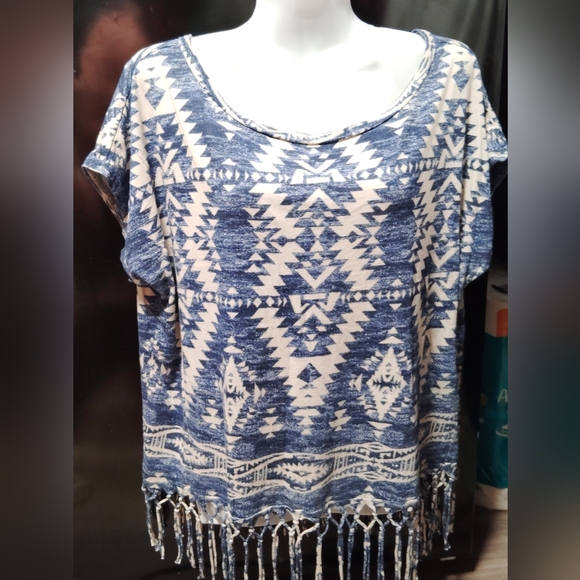 Tops - Denim & supply Ralph Lauren 100% cotton fringe blouse